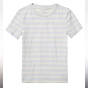 XS Summersalt Luxe Tee in Powder Blue and White Sand Stripe